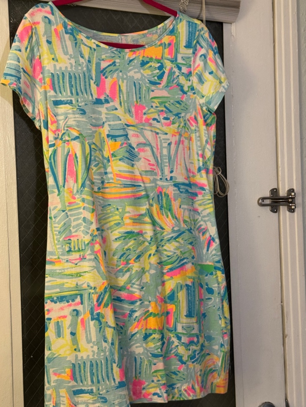 Lilly Pulitzer Multi-Color Abstract Boat Print Mini Dress Medium